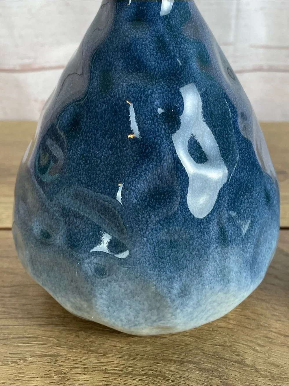 Pier 1 Blue Ombre Dimple Bud Vases Set Of 2 Boho Beachy